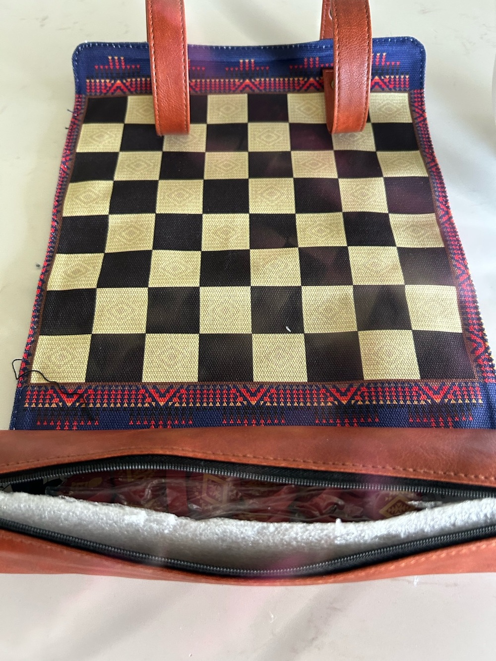 Pendleton Travel Chess & Checkers roll up game. New Unused - Picture 3 of 8